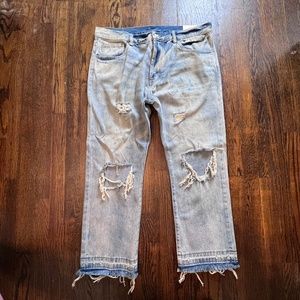 MNML Brand Distressed Paint Splatter Jeans Size Men's 36/26 New With Tags